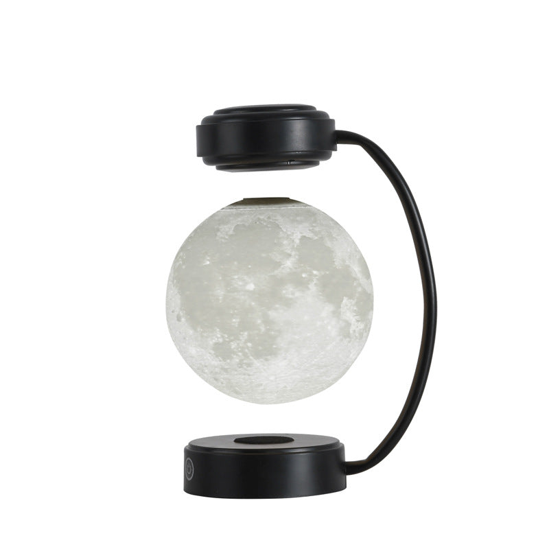 3D LED Moon Night Light – Wireless Magnetic Floating Ball Lamp – Rotating Moon Light for Bookshop, School, & Home Office – Silent Levitation Technology