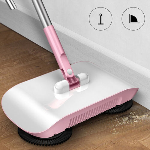 360° Rotating Hand Push Sweeper – Household Magic Broom and Mop with Dustbin – Lightweight Manual Floor Cleaner for Wood, Tile, and Laminate