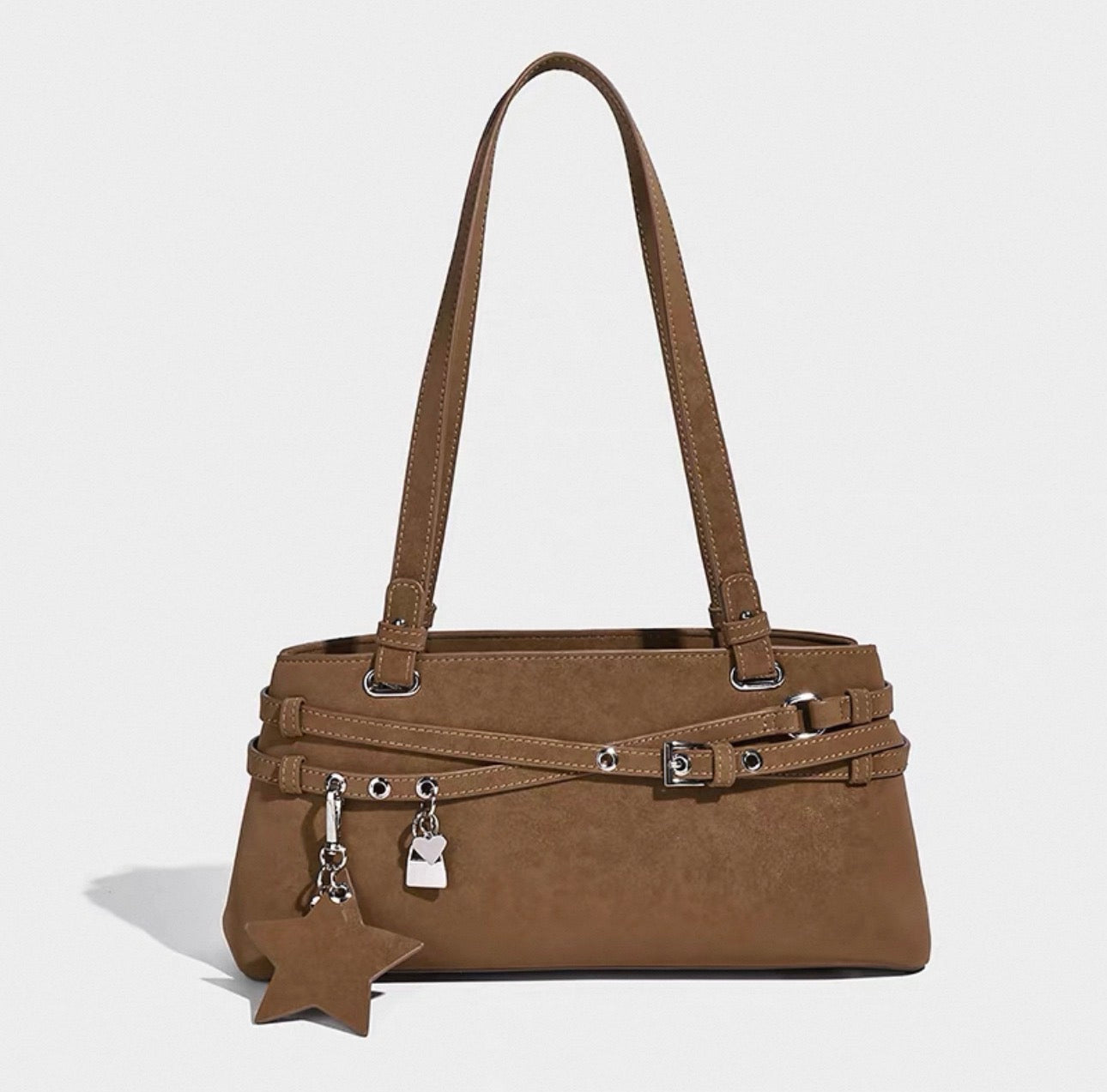 "DAOR Niche Premium Underarm Baguette Bag Women 2026 Fall/Winter New Versatile Genuine Leather Top-Handle Shoulder Crossbody Bag"
