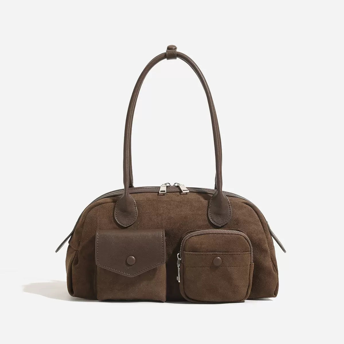 DAOR Premium Leather Boston Bowling Bag - 2026 Luxury Autumn/Winter Women’s Underarm & Commuter Shoulder Bag